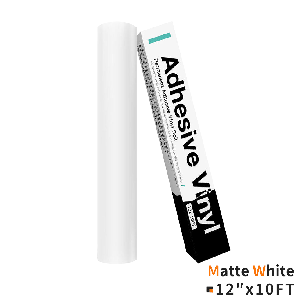 Permanent Adhesive Vinyl Roll - 12"x10 Ft （35 Colors)