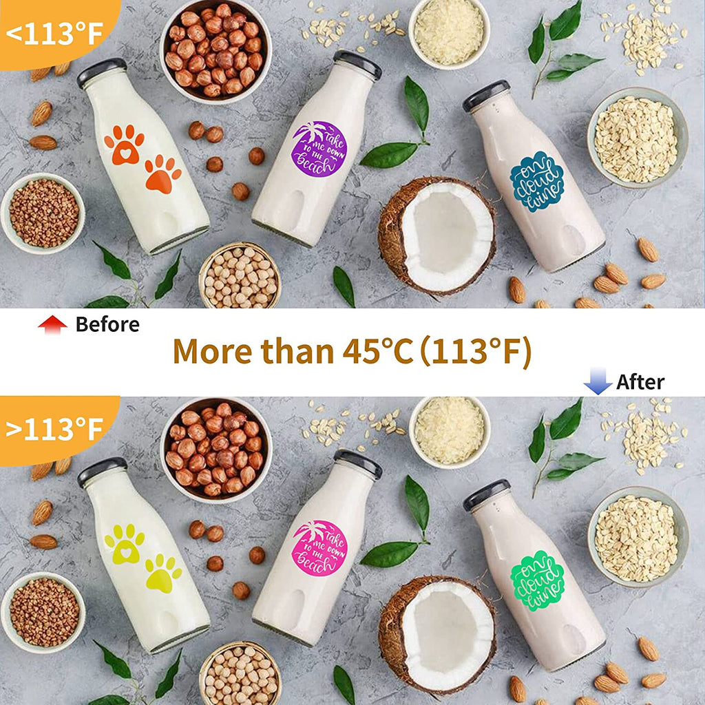 Hot Color Changing Adhesive Vinyl Bundle - 12" x 10" 8 pack