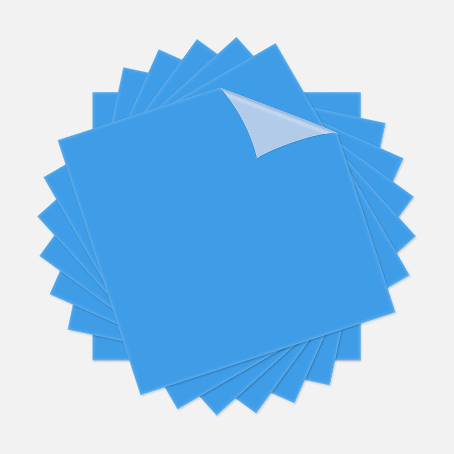 Blue Stencil Vinyl Sheets -7 Sheets 12"x12" Permanent Template Vinyl
