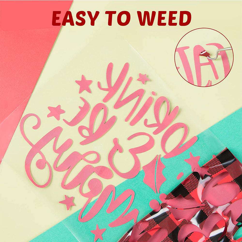 Buffalo Plaid Patterned HTV Vinyl Sheet Bundle - 12"x 10" 15 Packs(7 Assorted Colors)