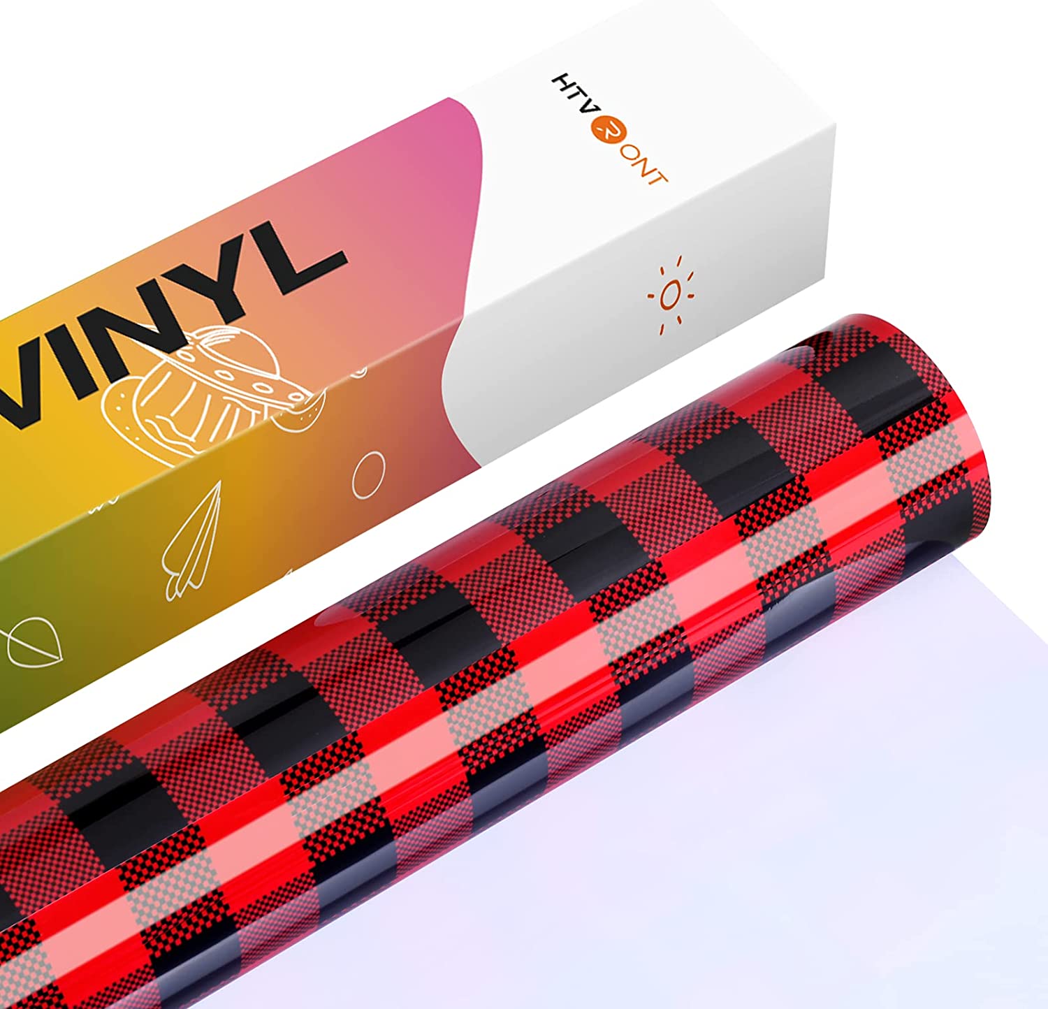 Buffalo Plaid Permanent Adhesive Vinyl Roll - 12" x 5FT（2 colors）