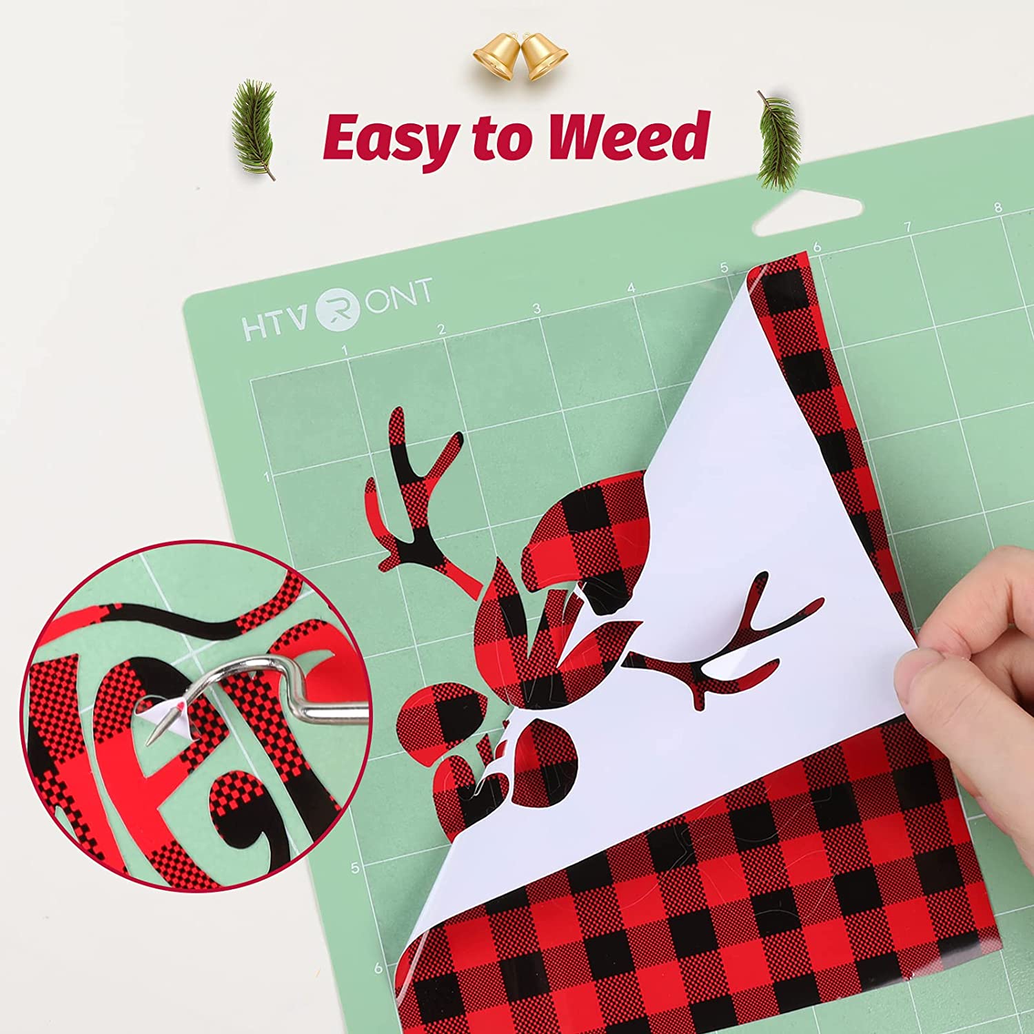 Buffalo Plaid Permanent Adhesive Vinyl Roll - 12" x 5FT（2 colors）