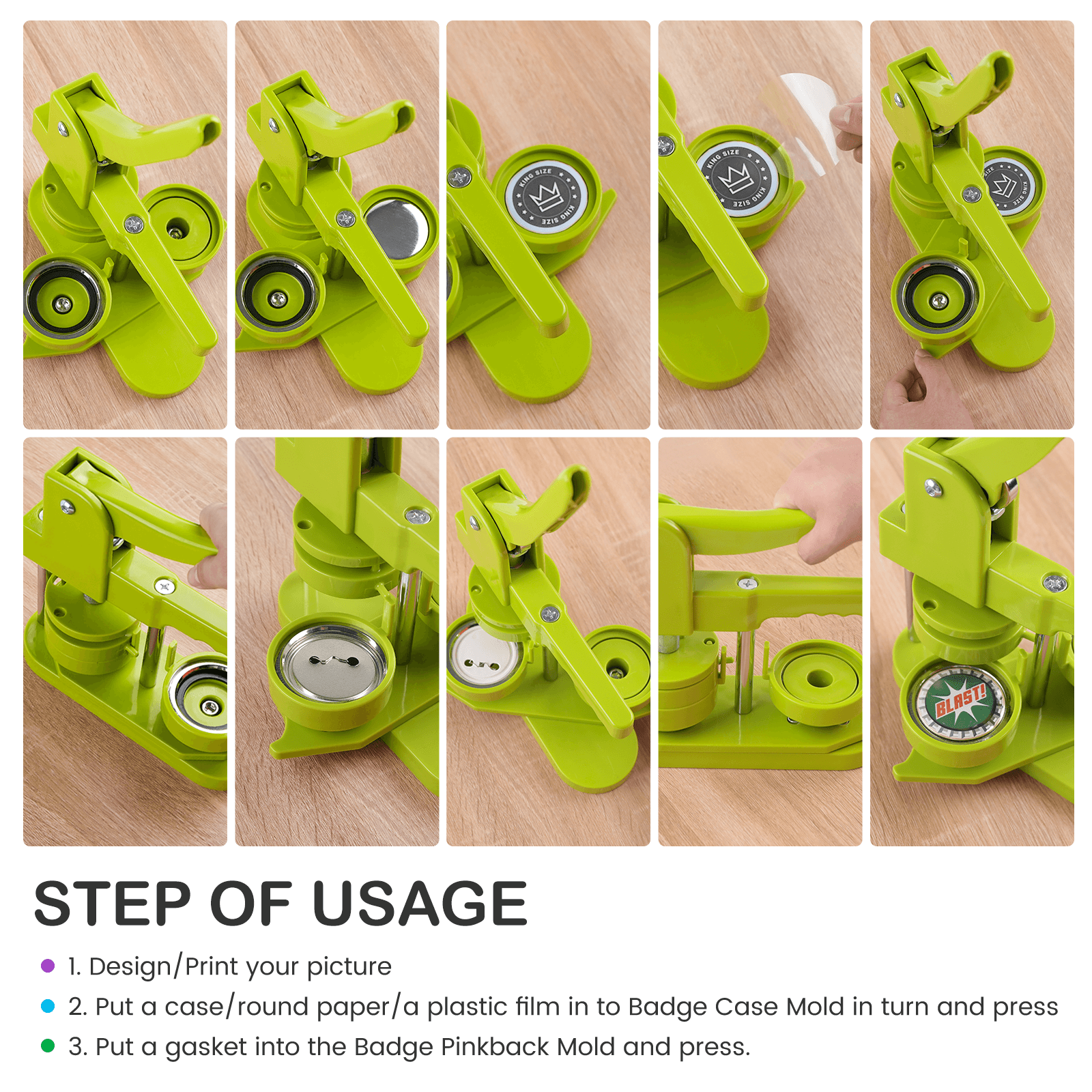 400 Pcs Metal Blank Button Supplies 58mm/2.25 inch