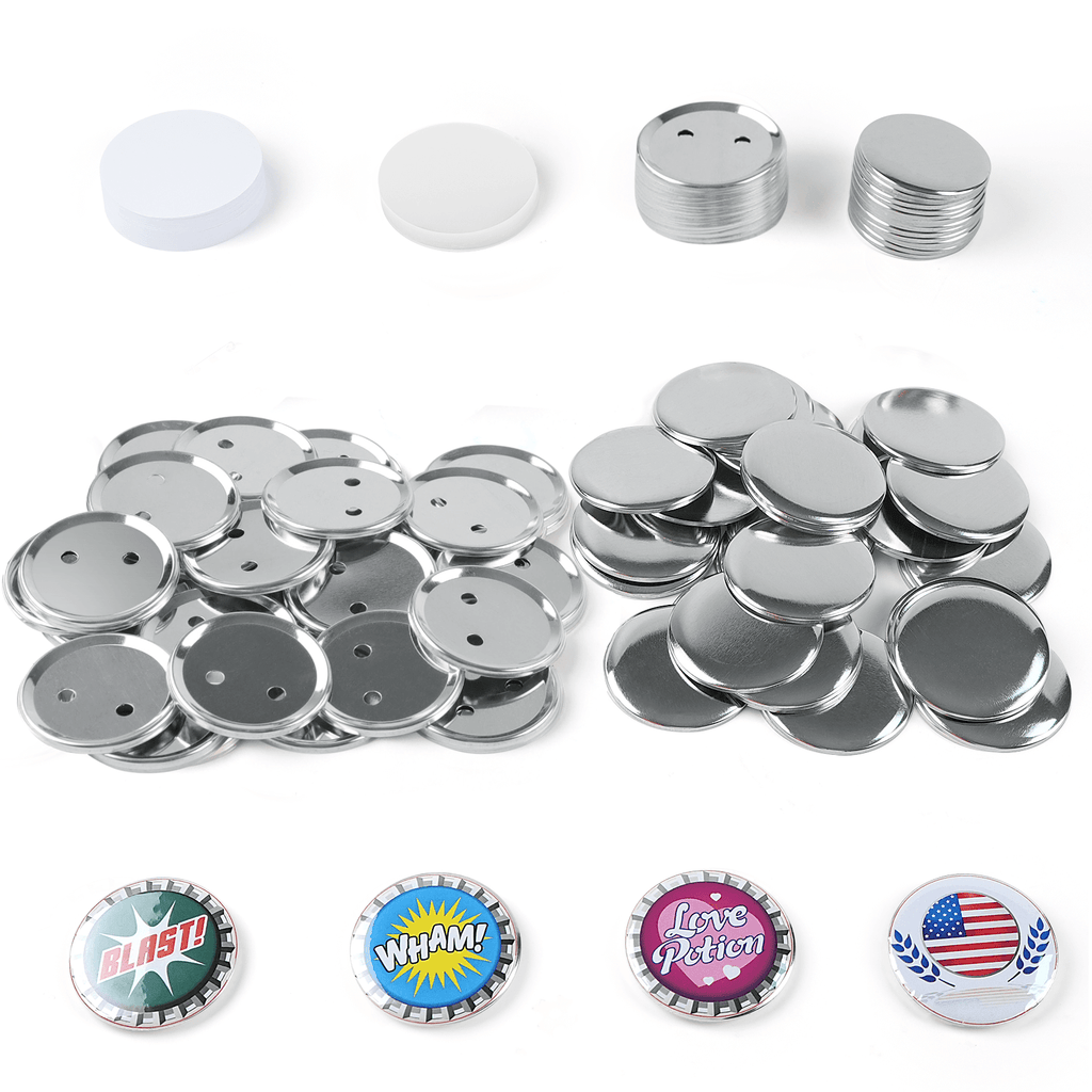 400 Pcs Metal Blank Button Supplies 58mm/2.25 inch
