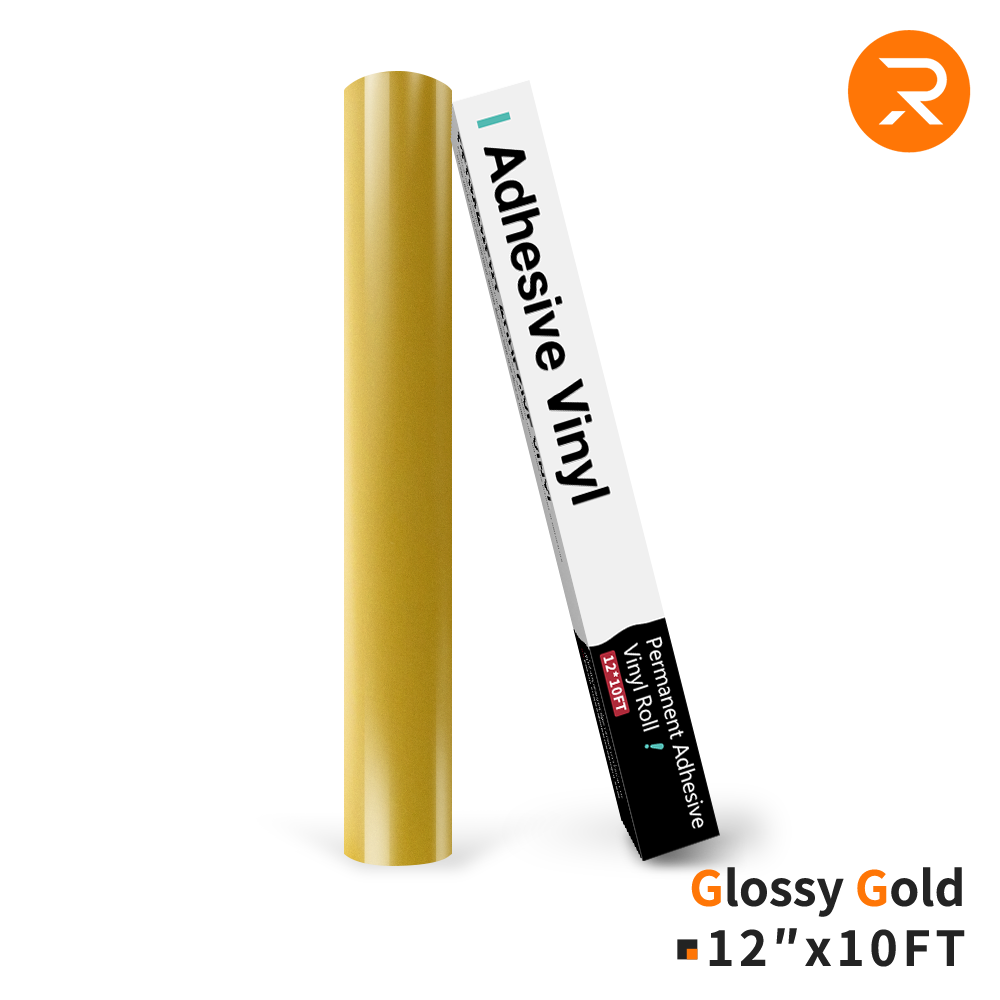 Permanent Adhesive Vinyl Roll - 12"x10 Ft （35 Colors)