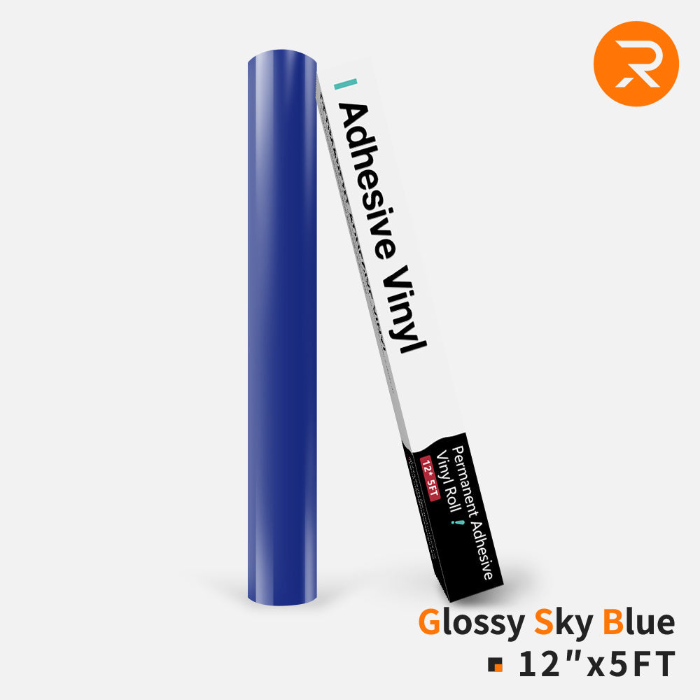 Permanent Adhesive Vinyl Roll - 12"x5 Ft （35 Colors)