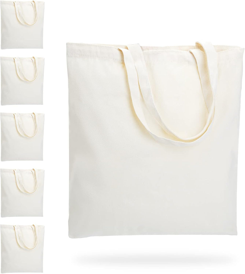 6 Pack Sublimation Canvas Tote Bag Blank - 15"Wx16"H