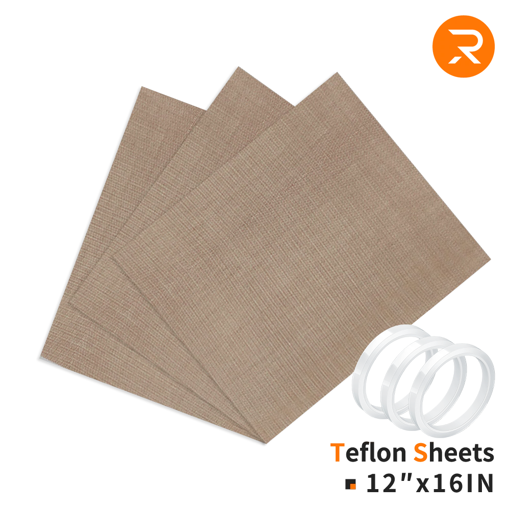 PTFE Teflon Sheet for Heat Press Heat Tape Bundle- 12" x 16"