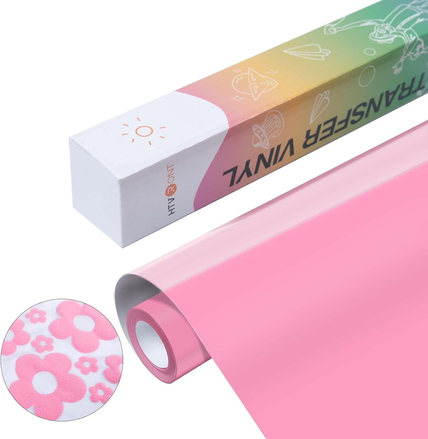 3D Puff Vinyl Heat Transfer - 10" x 6ft Puff HTV Vinyl Roll for T Shirts