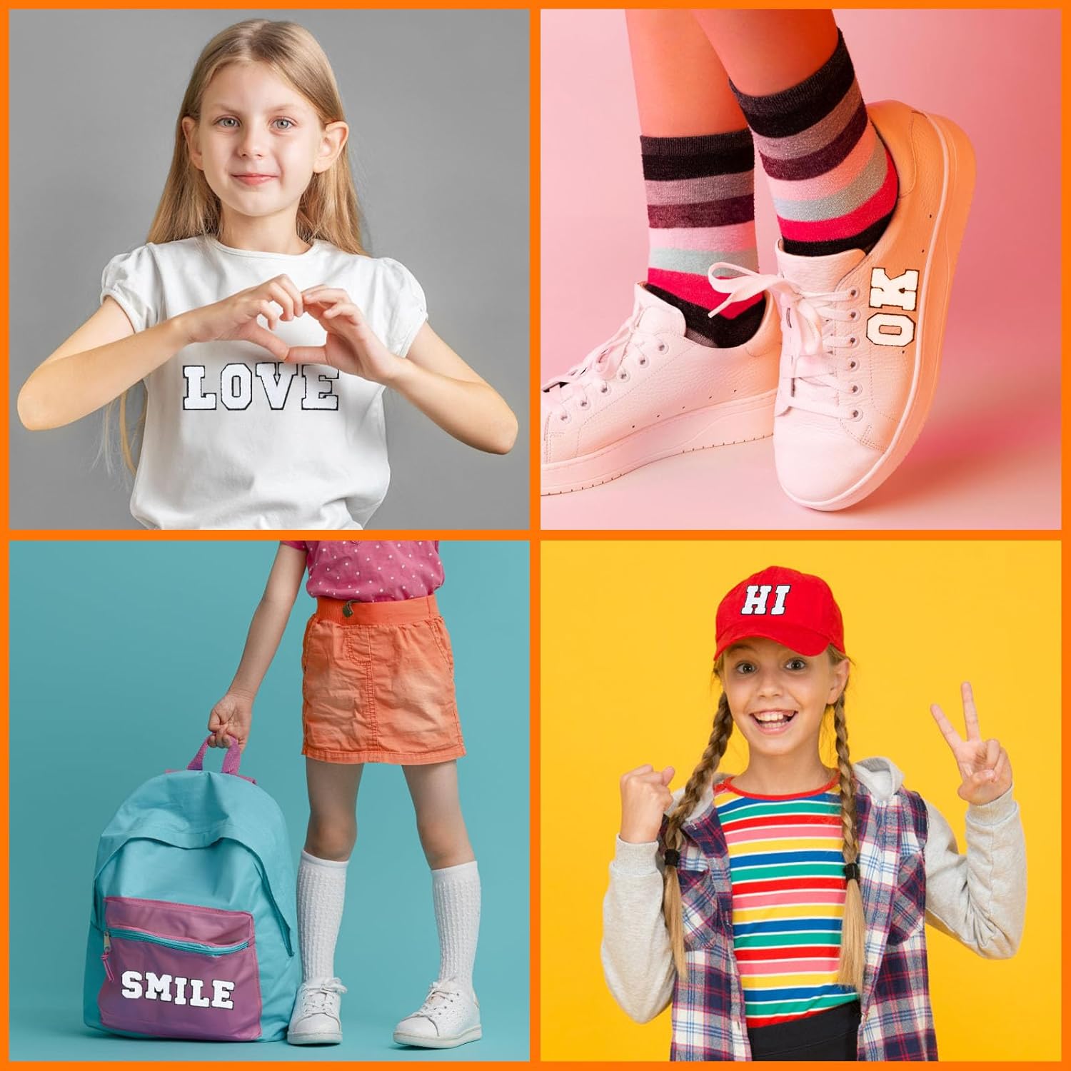 52 Pack Iron-On Chenille Letter Patches for Clothes