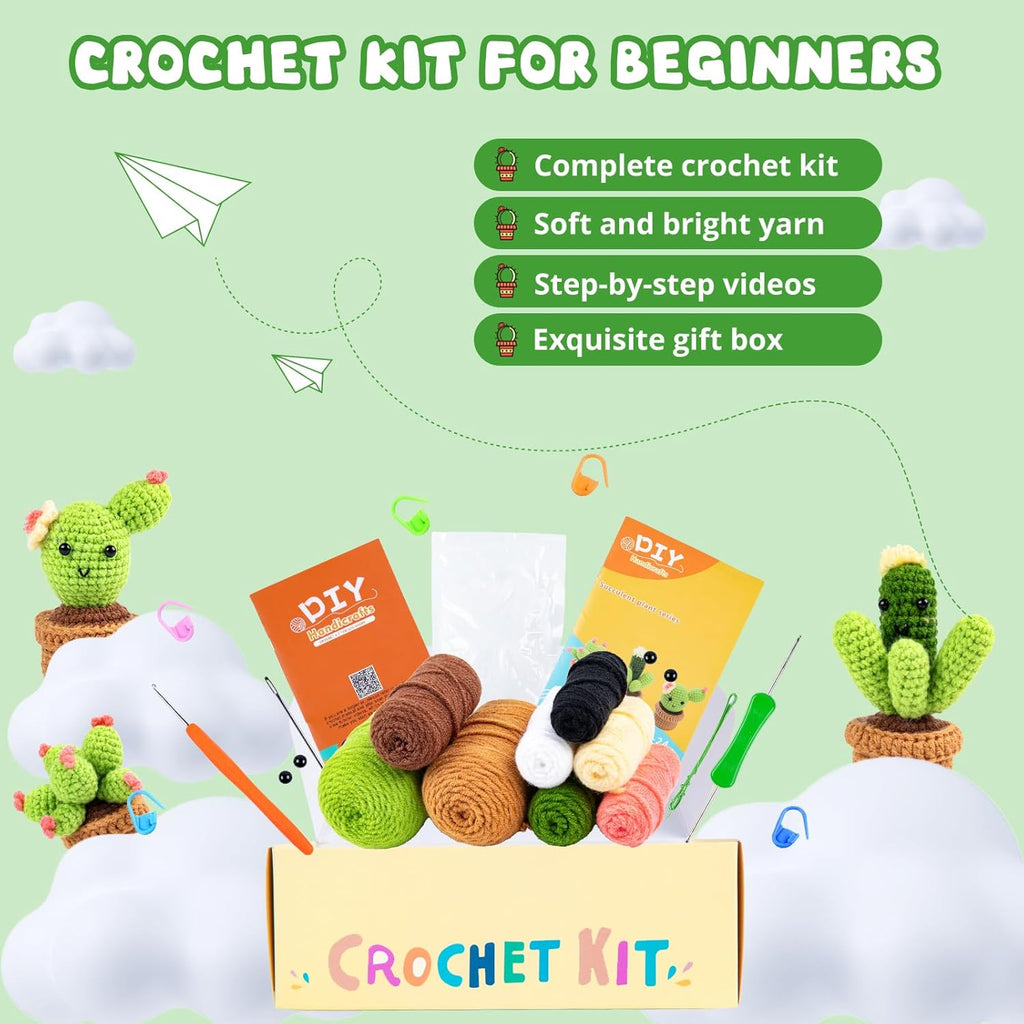 Complete Plants Crochet Kits with Stitch for Beginners
