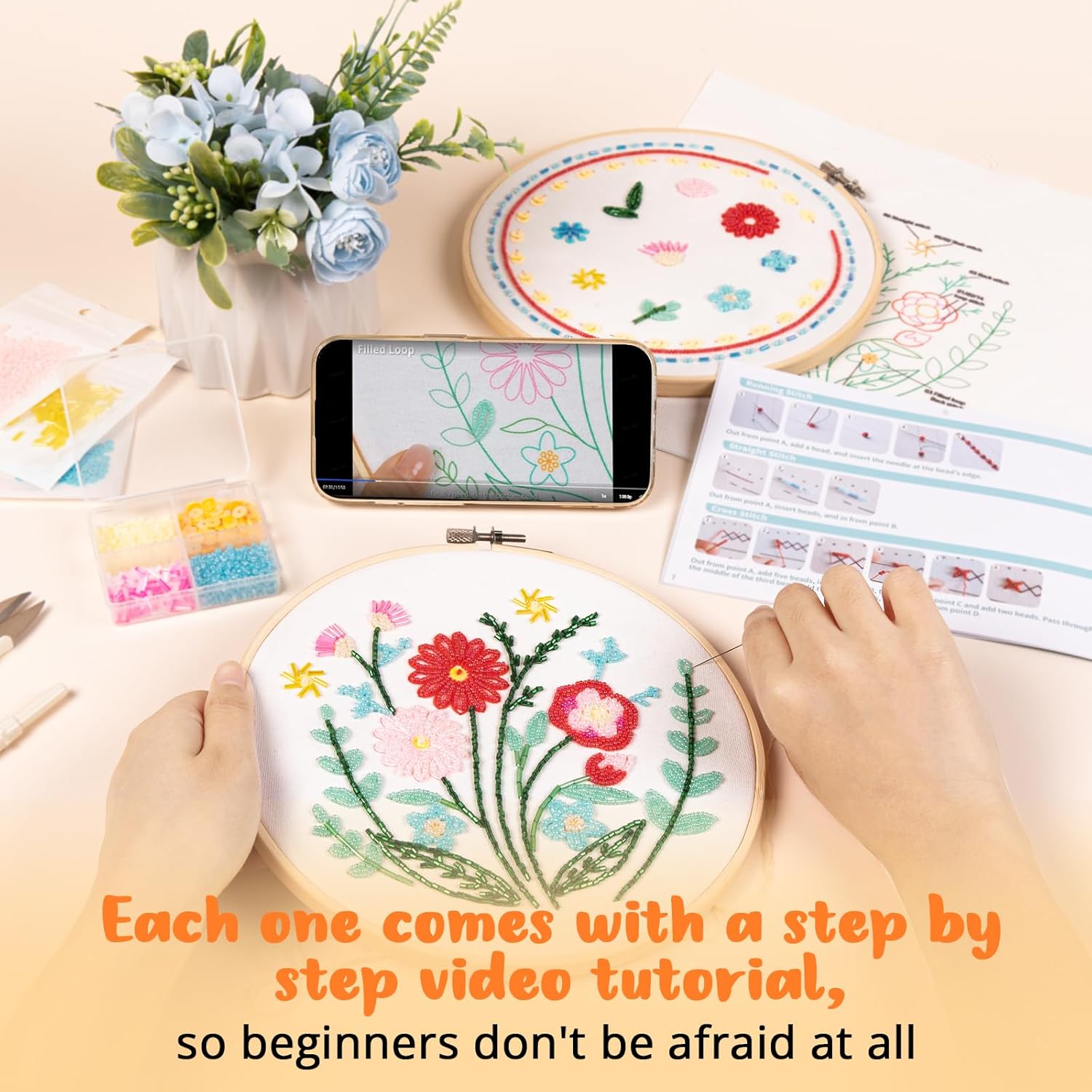 Bead Embroidery Kit For Beginners