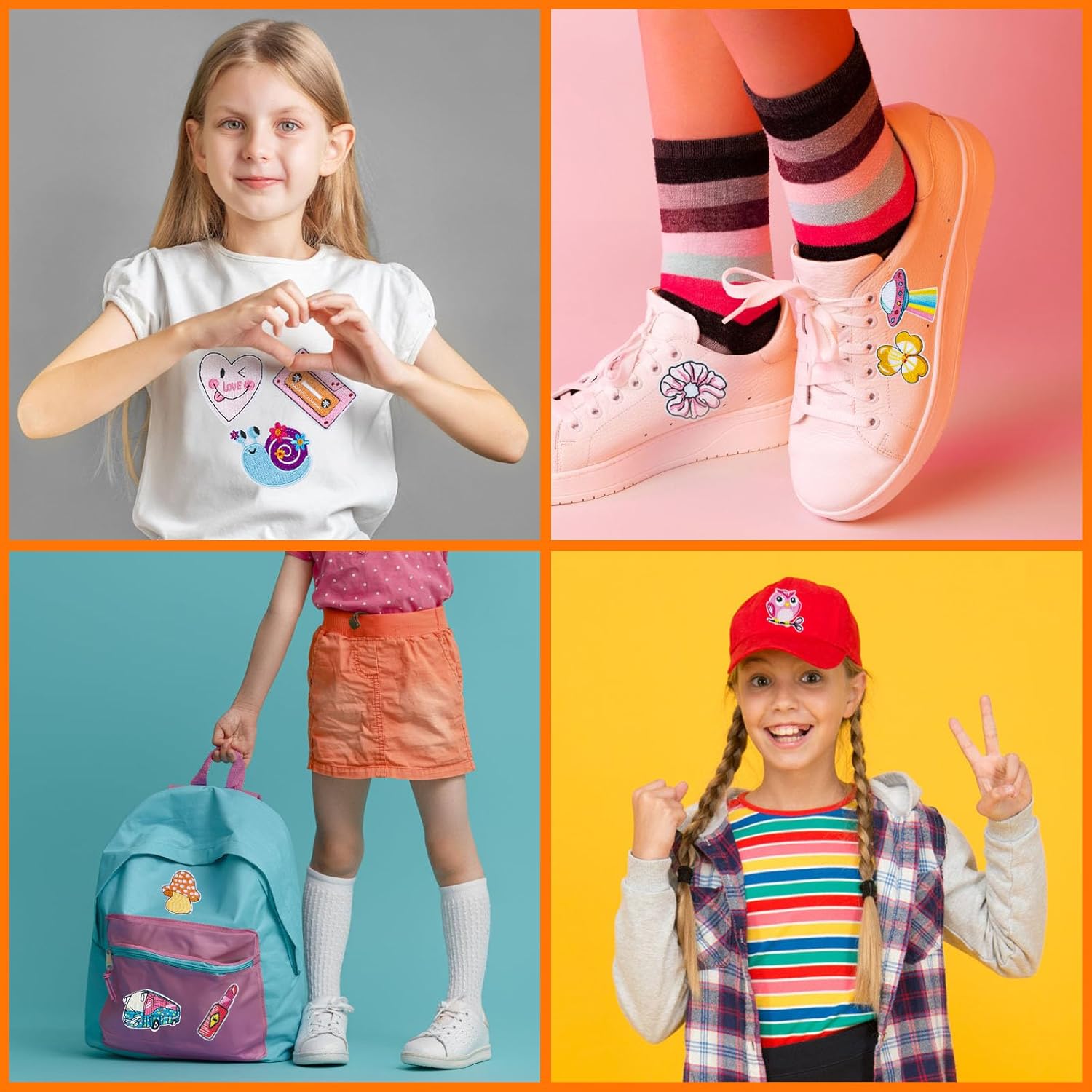 20 Pack Embroidered Iron-On Repair Patches for Clothes